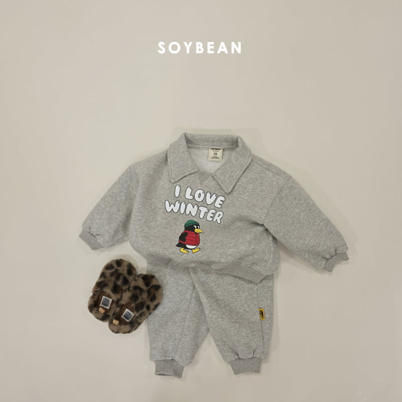Soybean - Korean Children Fashion - #toddlerclothing - Cozy Penguin Collar Set - 3