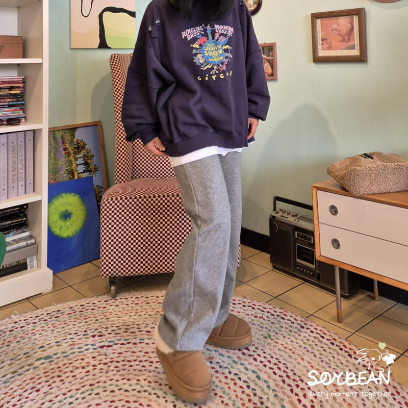 Soybean - Korean Women Fashion - #momslook - Cozy Fleece Wide Pants (MOM) - 10