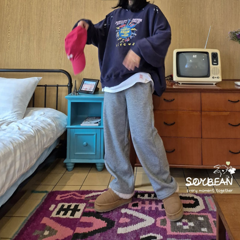 Soybean - Korean Women Fashion - #womensfashion - Cozy Fleece Wide Pants (MOM) - 4