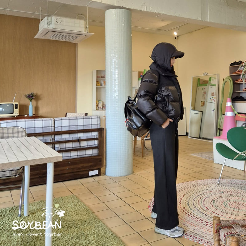 Soybean - Korean Women Fashion - #momslook - Cozy Fleece Wide Pants (MOM) - 8