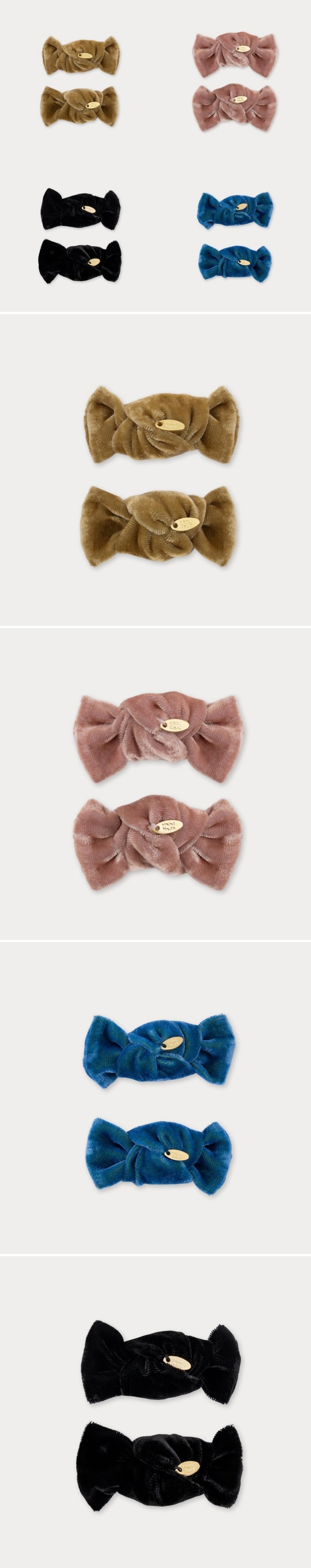 Soye - Korean Children Fashion - #childrensboutique - Velour Mini Hair Clip Set - 2