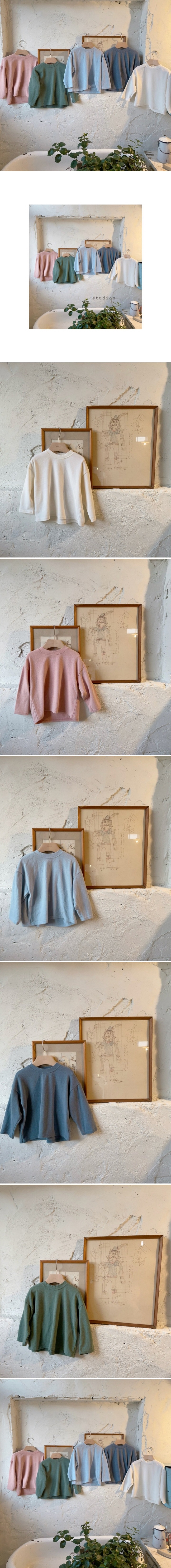 Studio M - Korean Children Fashion - #kidsstore - Angora Fleece Basic Tee - 2