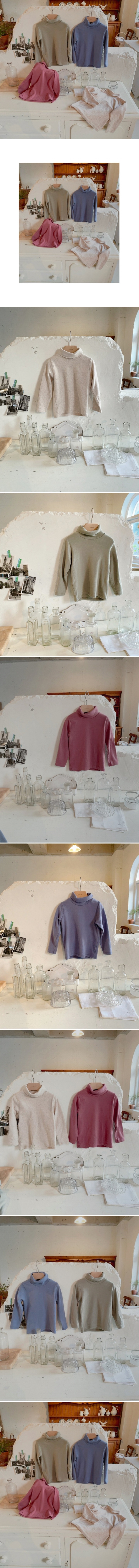 Studio M - Korean Children Fashion - #littlefashionista - Anderson Fleece Turtleneck Tee - 2