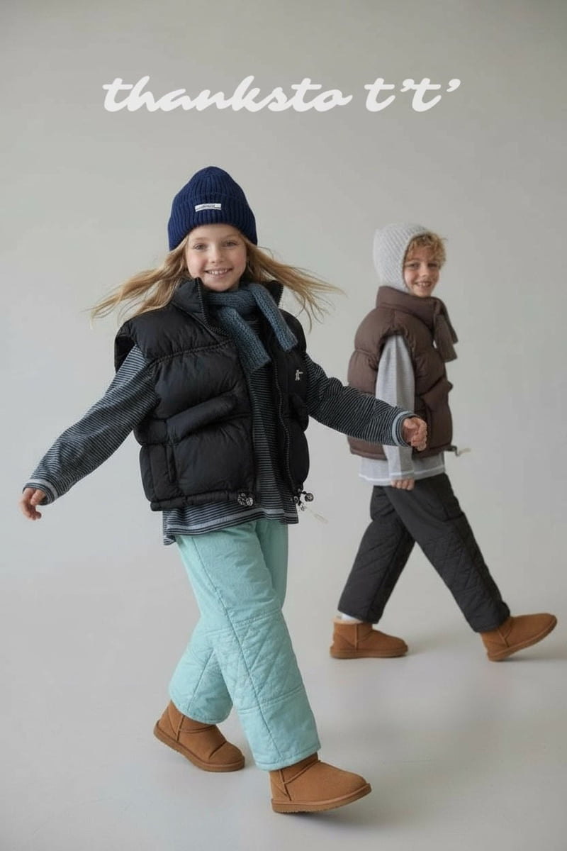 Thanksto TT - Korean Children Fashion - #childofig - Mint Choco Padding Pants - 6