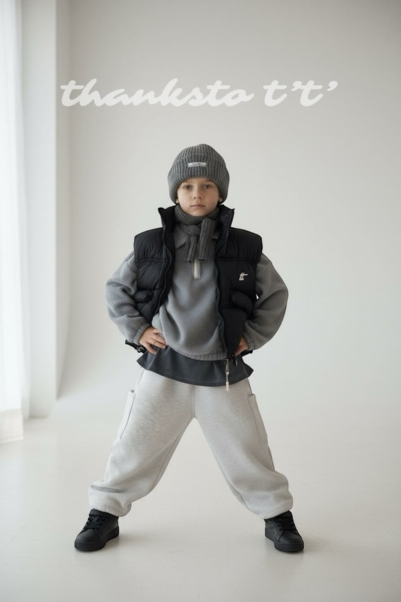 Thanksto TT - Korean Children Fashion - #childrensboutique - Tee Collar Half Zip-up - 9