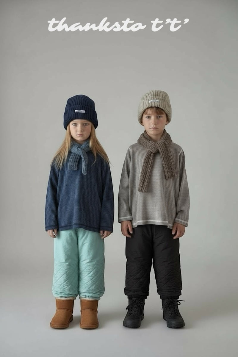 Thanksto TT - Korean Children Fashion - #designkidswear - Mint Choco Padding Pants - 8