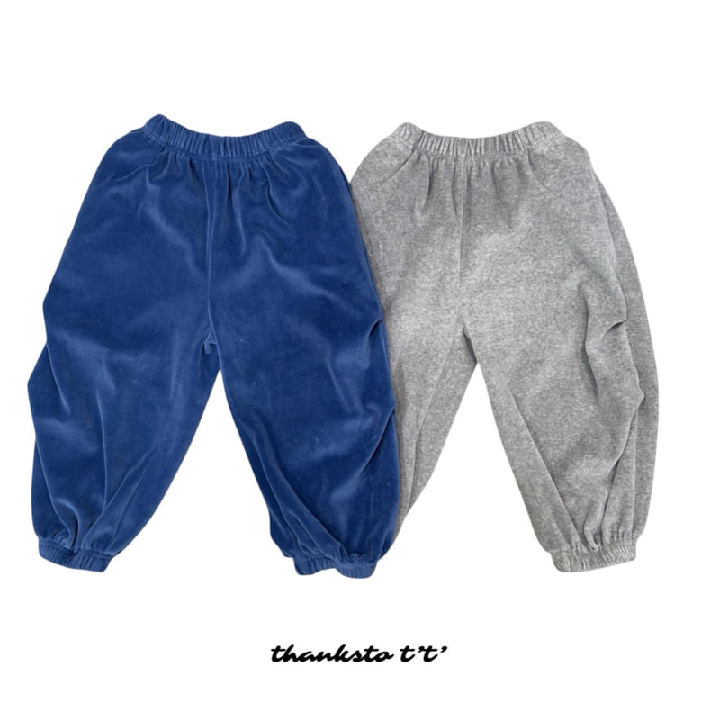Thanksto TT - Korean Children Fashion - #designkidswear - Velour Pants