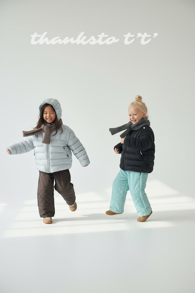 Thanksto TT - Korean Children Fashion - #fashionkids - Mint Choco Padding Pants - 10