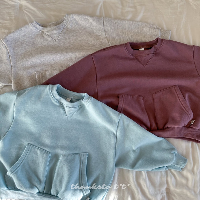 Thanksto TT - Korean Children Fashion - #kidsshorts - Triangle Sweatshirt - 2