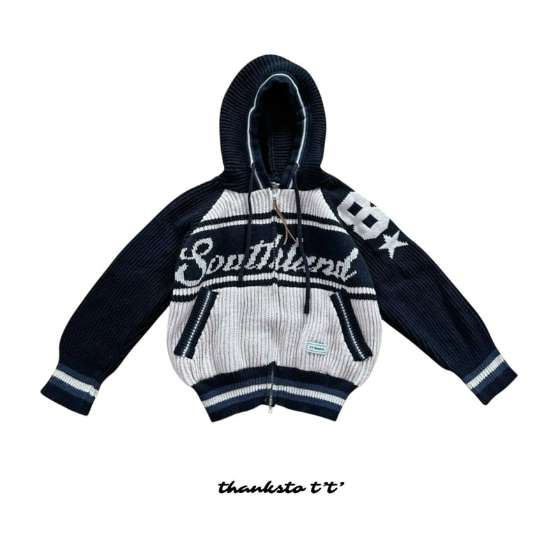 Thanksto TT - Korean Children Fashion - #kidsshorts - Land Zip Knit