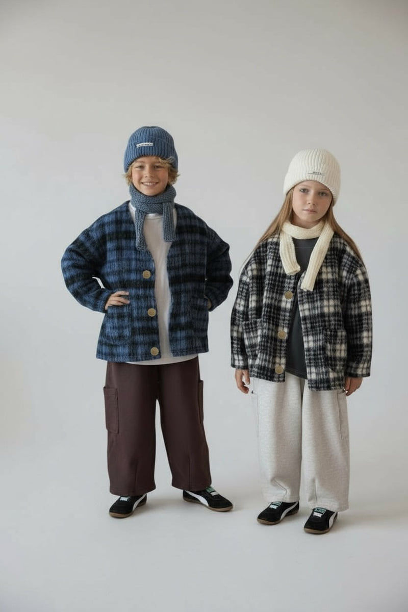 Thanksto TT - Korean Children Fashion - #kidsshorts - Brush Cardigan - 4