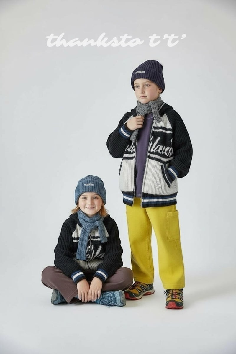 Thanksto TT - Korean Children Fashion - #kidzfashiontrend - Land Zip Knit - 3
