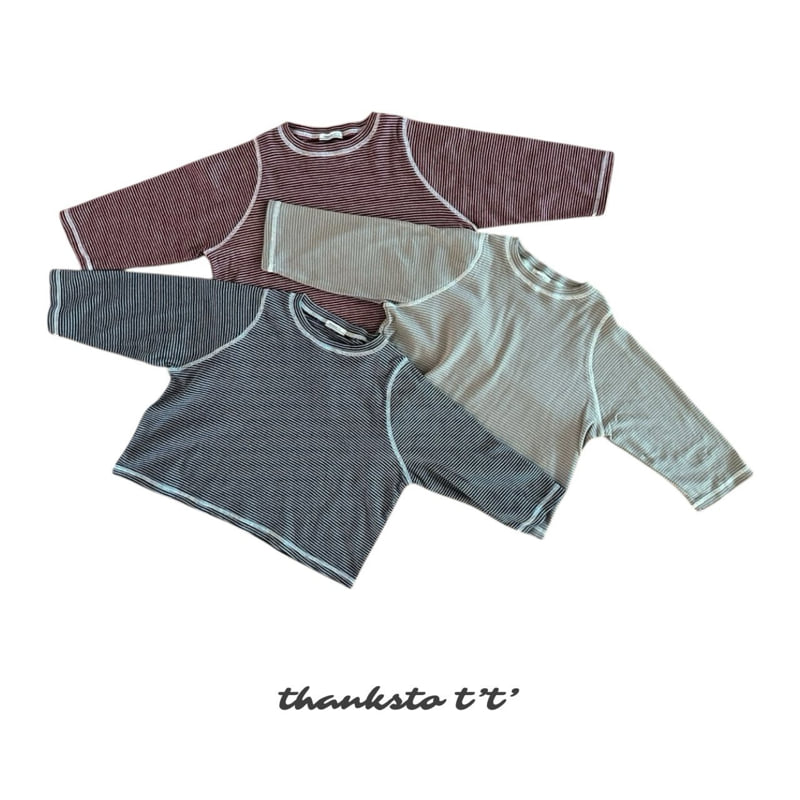 Thanksto TT - Korean Children Fashion - #littlefashionista - Stripe Tee