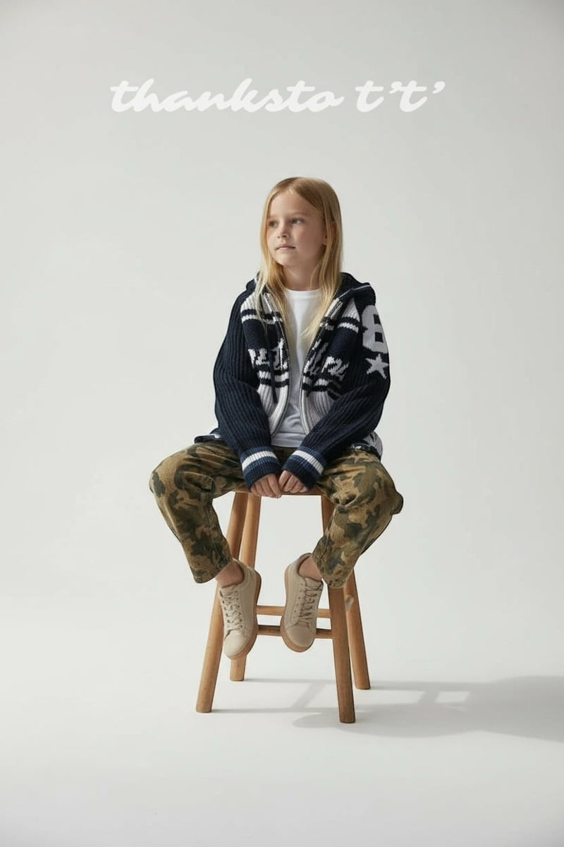 Thanksto TT - Korean Children Fashion - #magicofchildhood - Land Zip Knit - 6