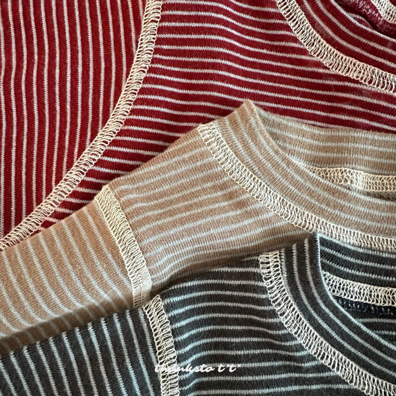 Thanksto TT - Korean Children Fashion - #magicofchildhood - Stripe Tee - 2
