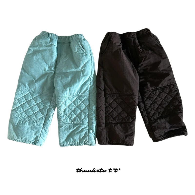 Thanksto TT - Korean Children Fashion - #minifashionista - Mint Choco Padding Pants