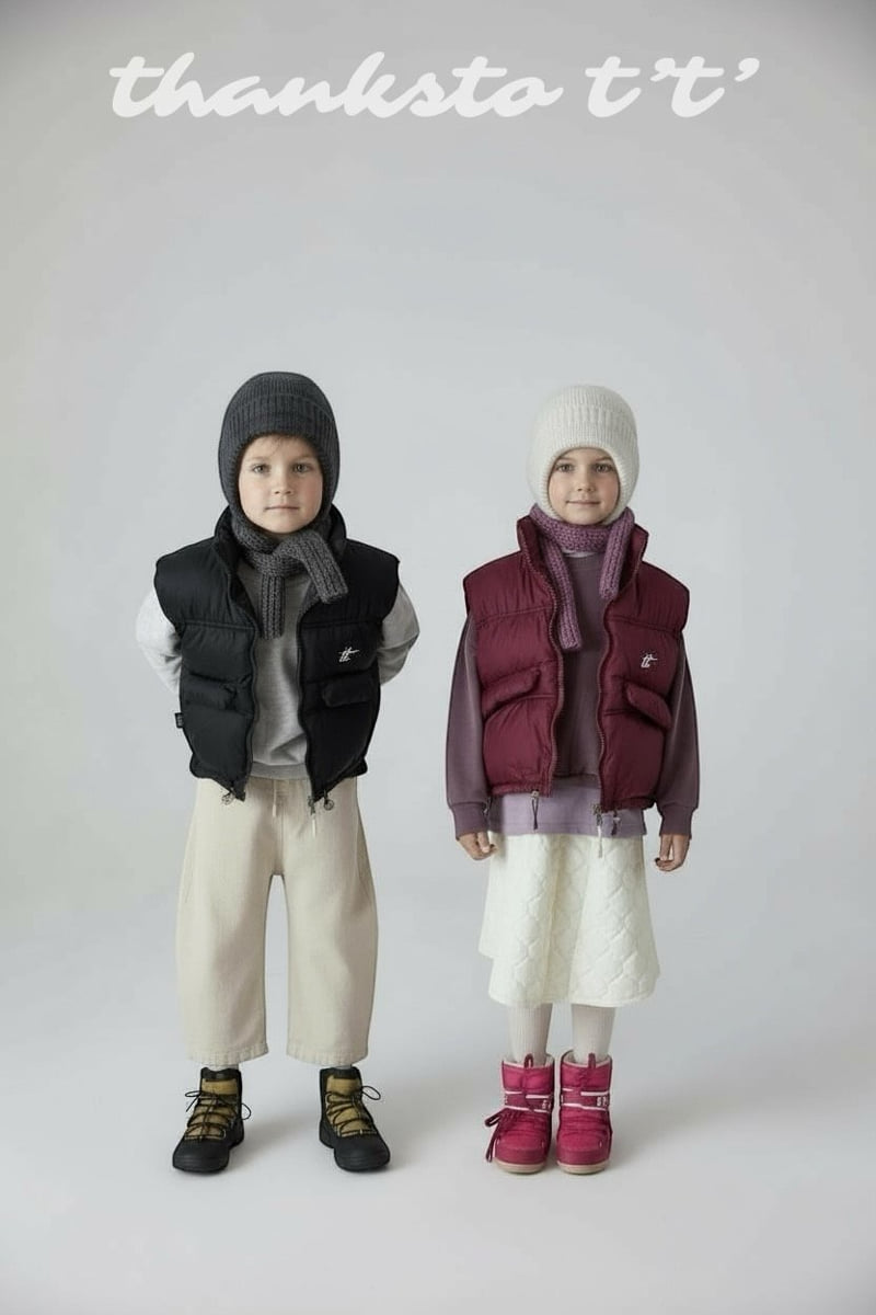 Thanksto TT - Korean Children Fashion - #prettylittlegirls - T Padding Vest - 6