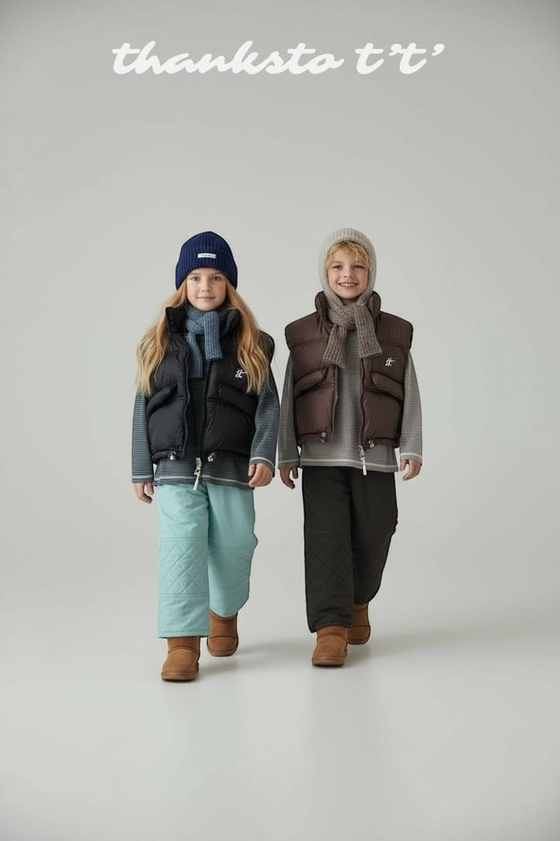 Thanksto TT - Korean Children Fashion - #stylishchildhood - Mint Choco Padding Pants - 5