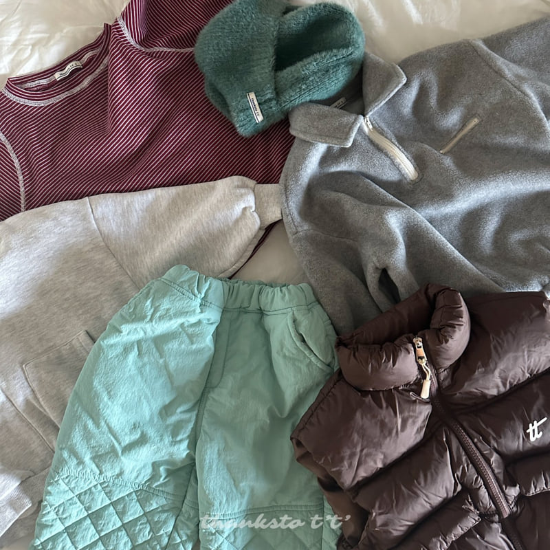 Thanksto TT - Korean Children Fashion - #todddlerfashion - Mint Choco Padding Pants - 4