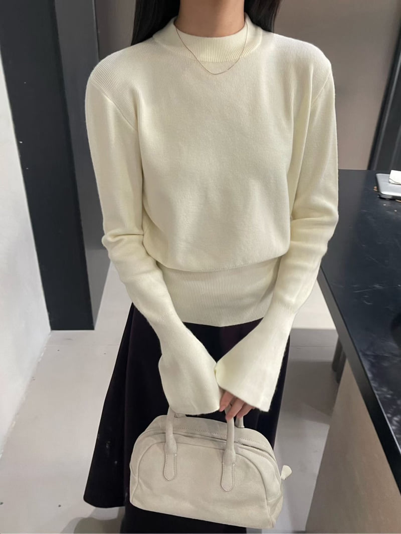 There By - Korean Women Fashion - #momslook - Prin Line Long Sleeve Knit - 3