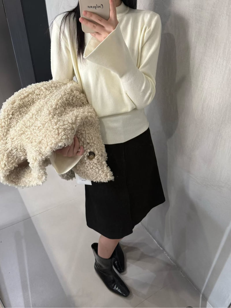 There By - Korean Women Fashion - #momslook - Prin Line Long Sleeve Knit - 5
