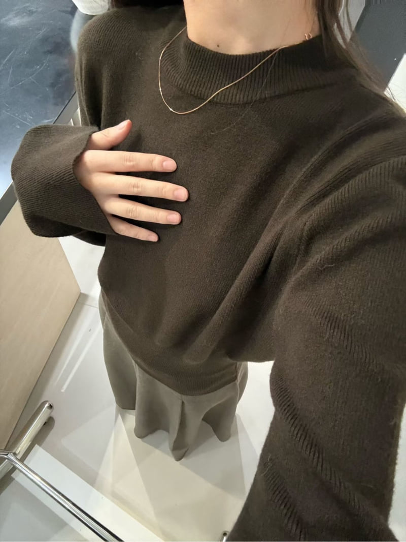 There By - Korean Women Fashion - #momslook - Prin Line Long Sleeve Knit - 9