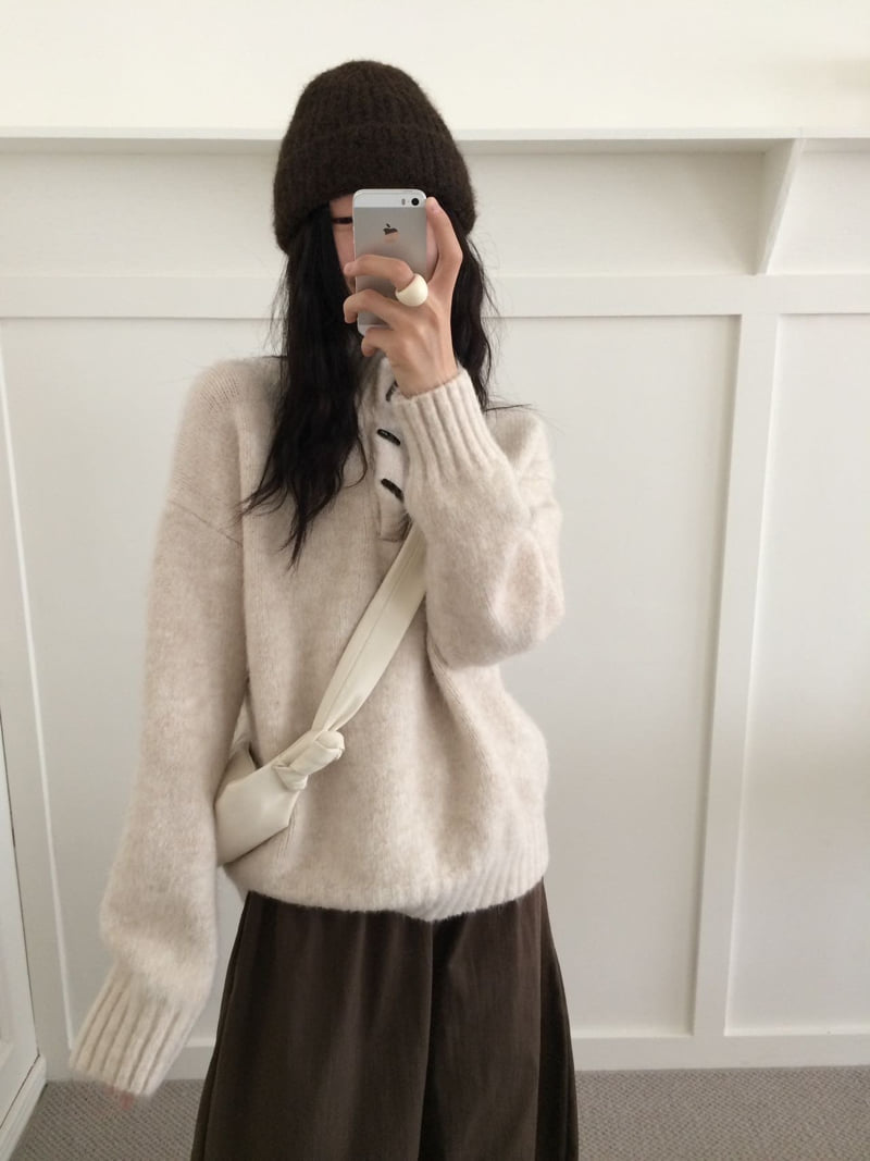 There By - Korean Women Fashion - #womensfashion - Honey Half Neck Knit - 4