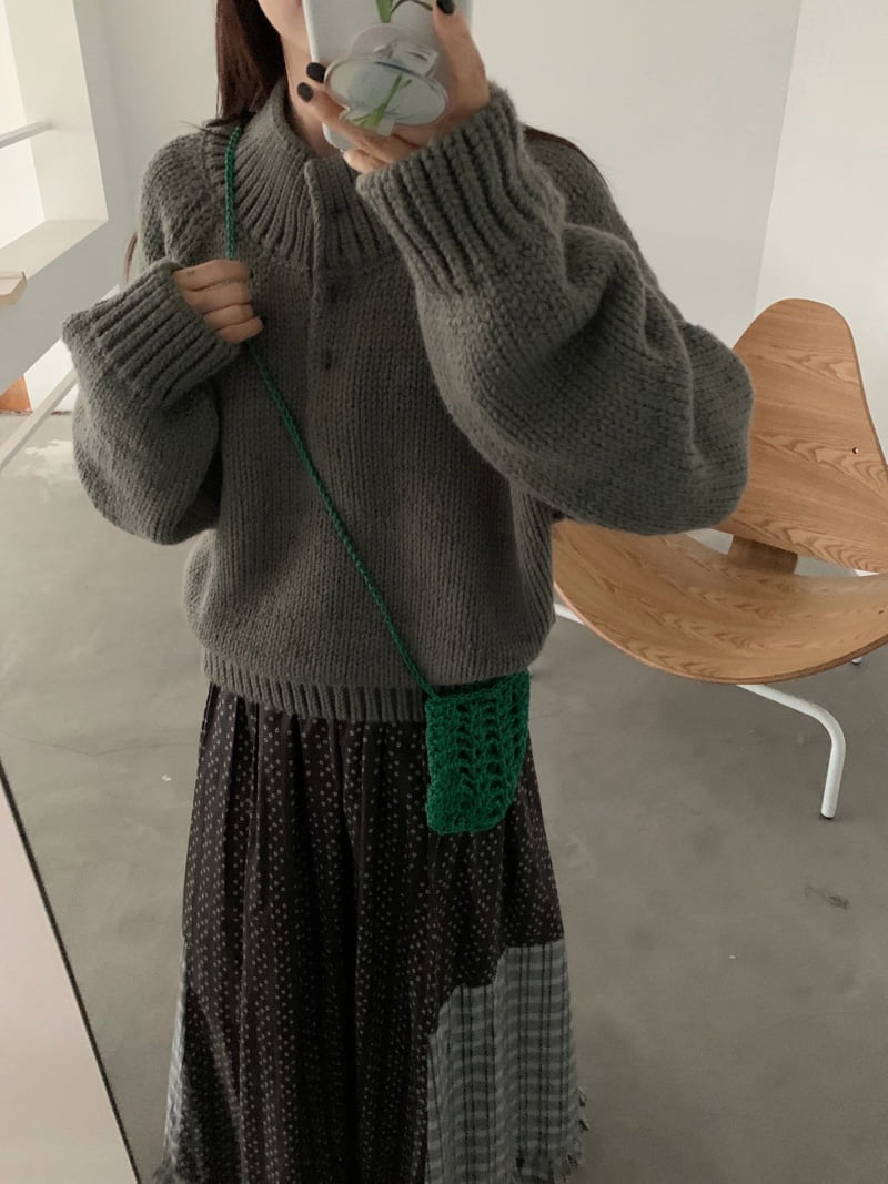 There By - Korean Women Fashion - #momslook - Honey Half Neck Knit - 6