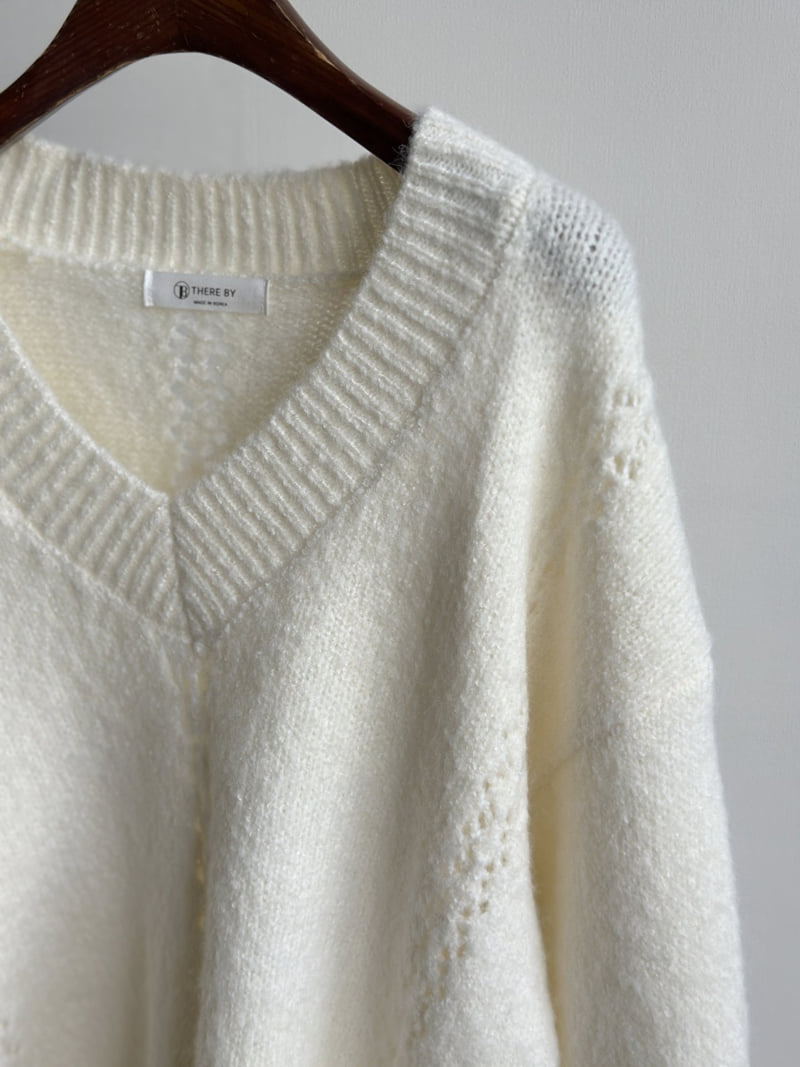 There By - Korean Women Fashion - #momslook - Romy V Neck Knit - 2