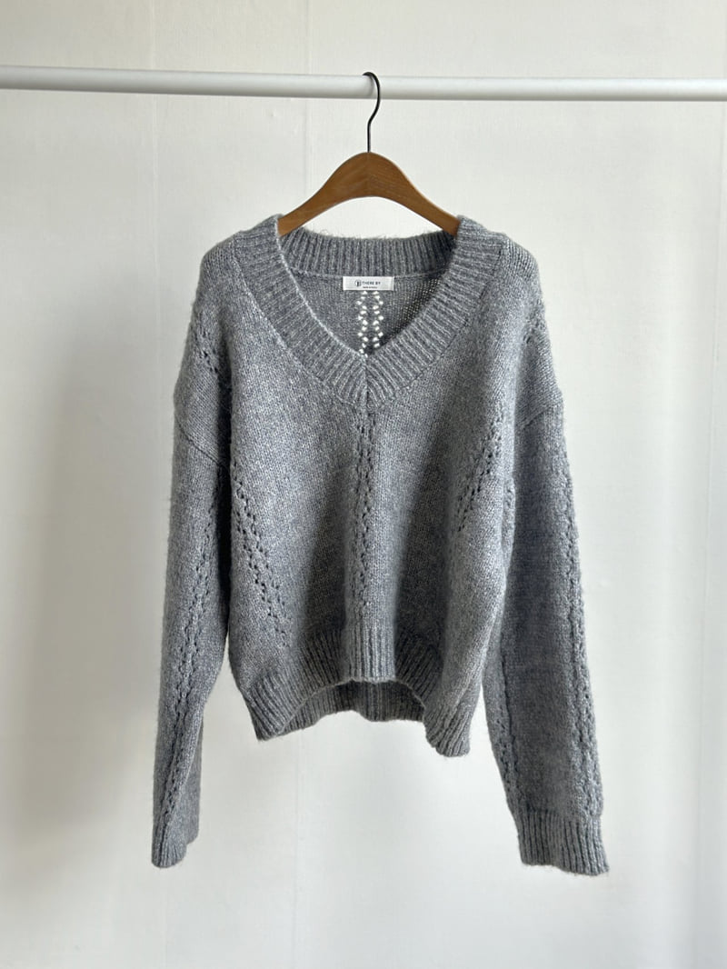 There By - Korean Women Fashion - #momslook - Romy V Neck Knit - 6
