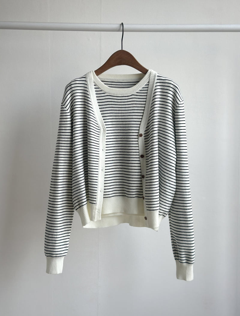 There By - Korean Women Fashion - #momslook - Amy Stripe Set