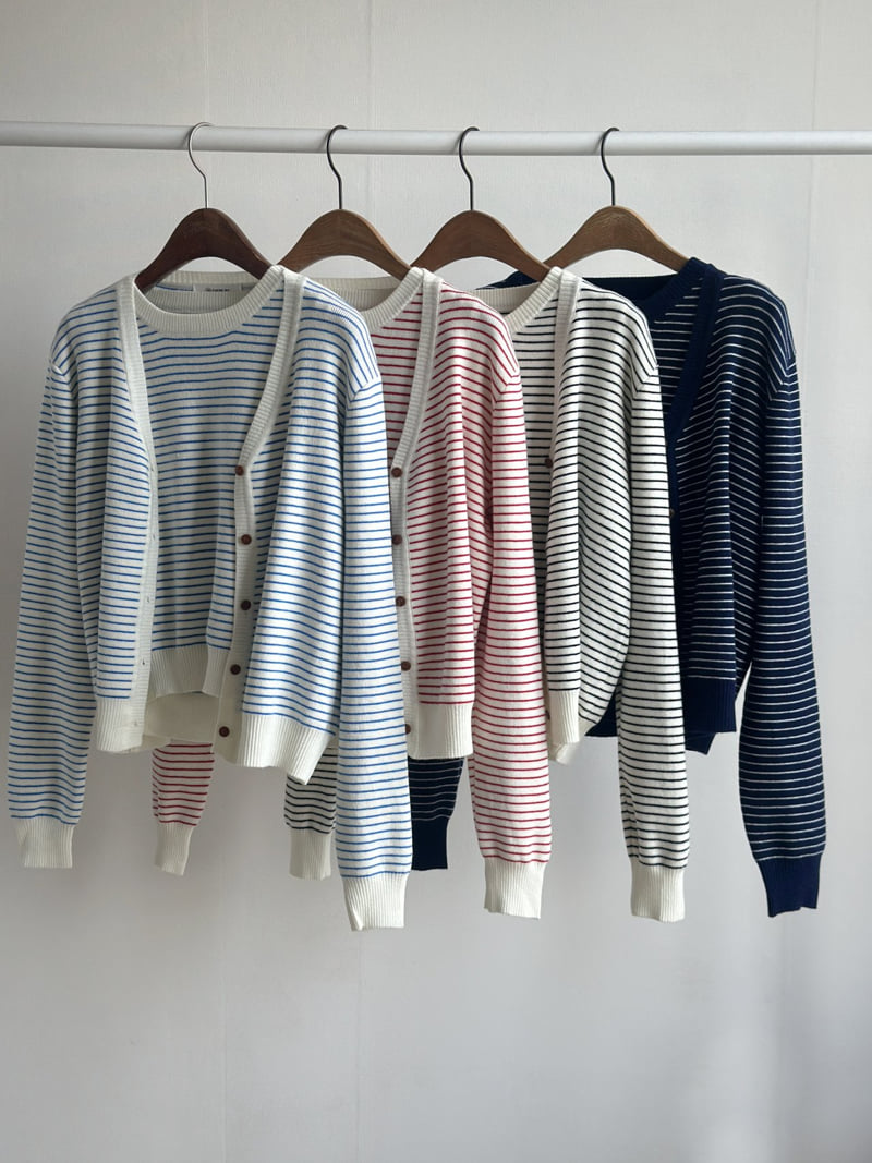 There By - Korean Women Fashion - #momslook - Amy Stripe Set - 5
