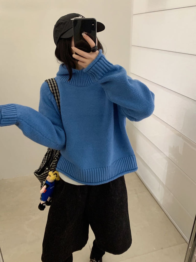 There By - Korean Women Fashion - #momslook - Dear Hood Knit - 2
