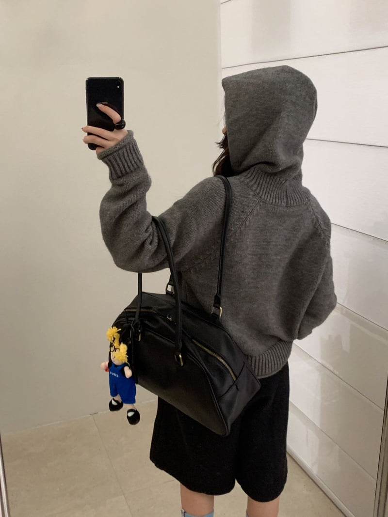 There By - Korean Women Fashion - #momslook - Dear Hood Knit - 6