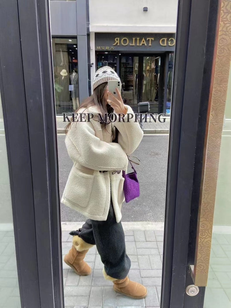 There By - Korean Women Fashion - #momslook - Toggle Shearling Coat - 2