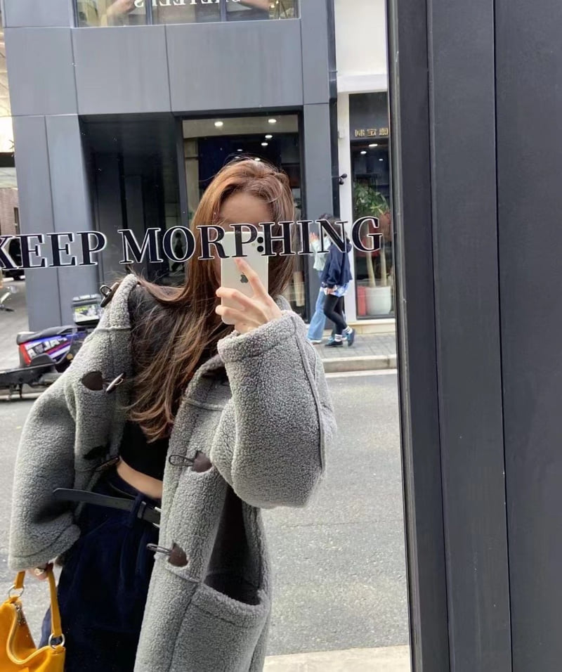 There By - Korean Women Fashion - #womensfashion - Toggle Shearling Coat - 4