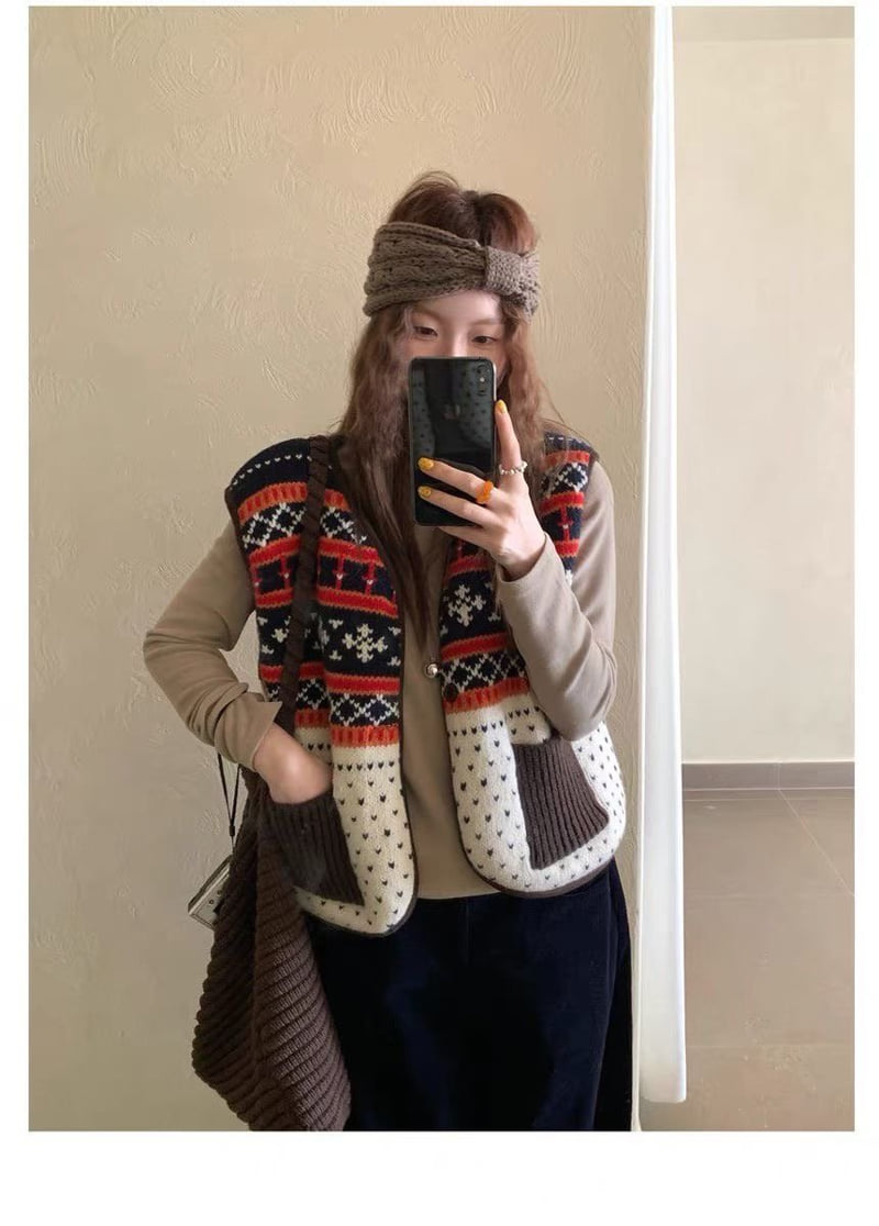 There By - Korean Women Fashion - #womensfashion - Retro Unique Vest - 4