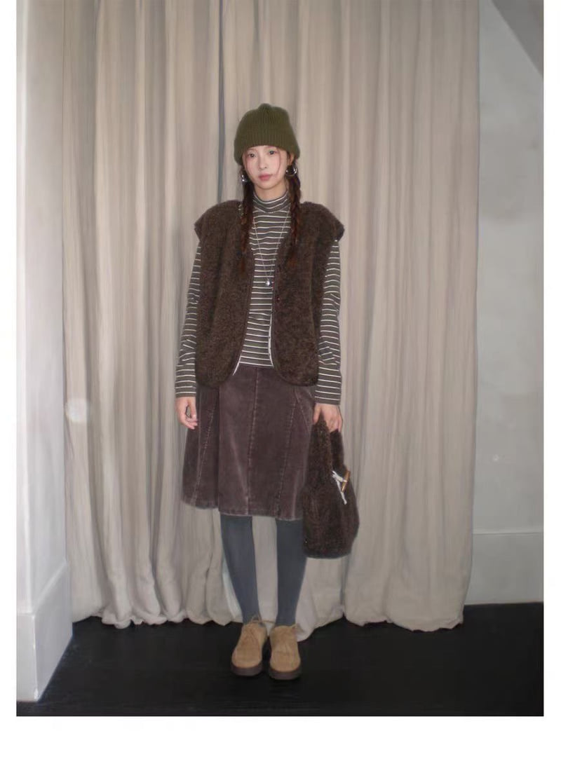 There By - Korean Women Fashion - #momslook - Retro Unique Vest - 5