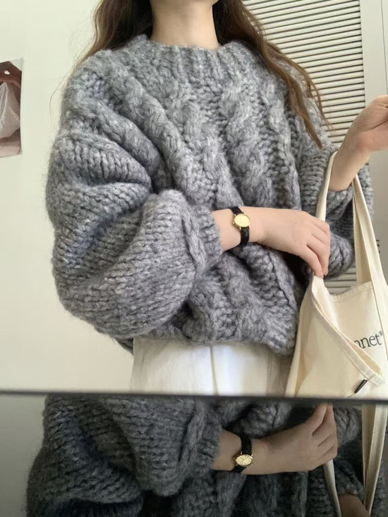 There By - Korean Women Fashion - #momslook - Mood Cable Knit - 4