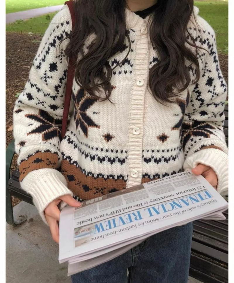 There By - Korean Women Fashion - #momslook - Snow Hood Cardigan