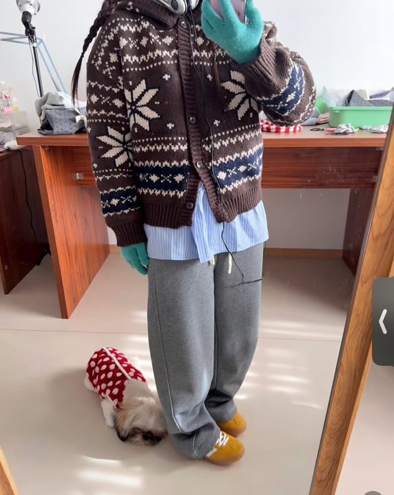 There By - Korean Women Fashion - #momslook - Snow Hood Cardigan - 2