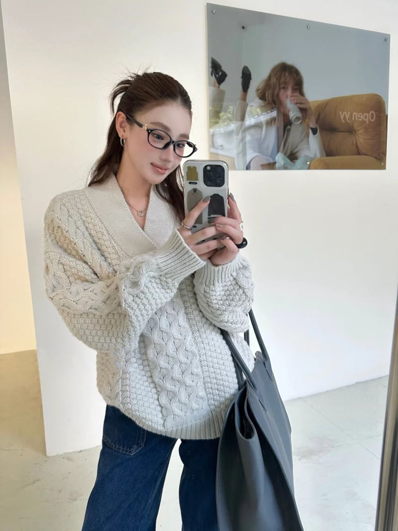 There By - Korean Women Fashion - #momslook - Mond Cable Knit - 5