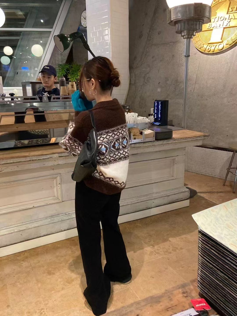 There By - Korean Women Fashion - #womensfashion - Wood Winter Knit - 4