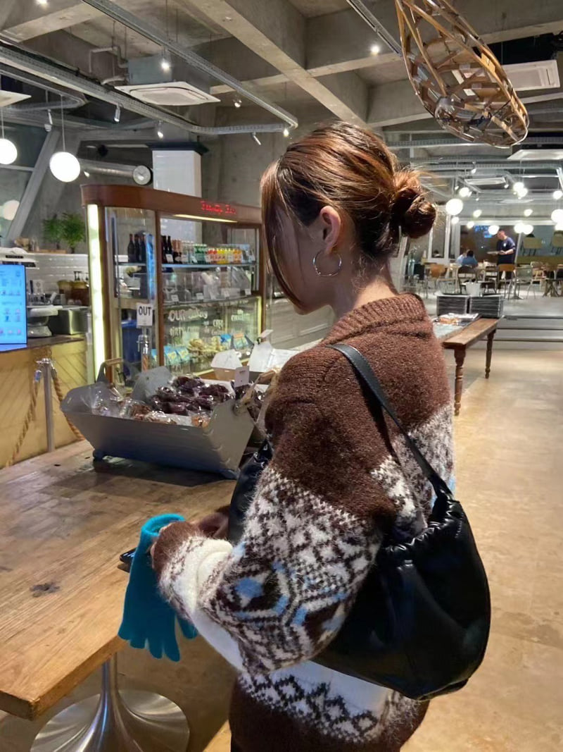 There By - Korean Women Fashion - #momslook - Wood Winter Knit - 6