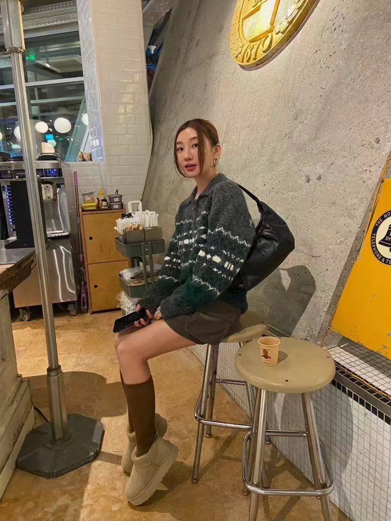 There By - Korean Women Fashion - #momslook - Wood Winter Knit - 8