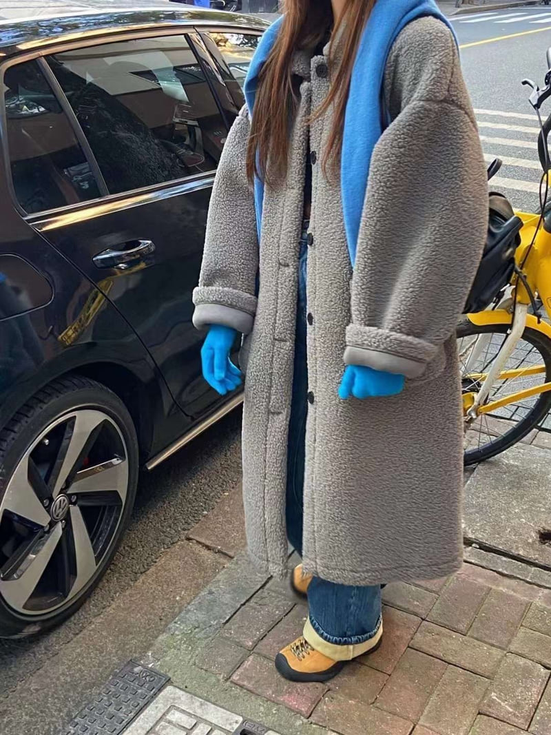 There By - Korean Women Fashion - #momslook - Collar Shearling Coat - 3