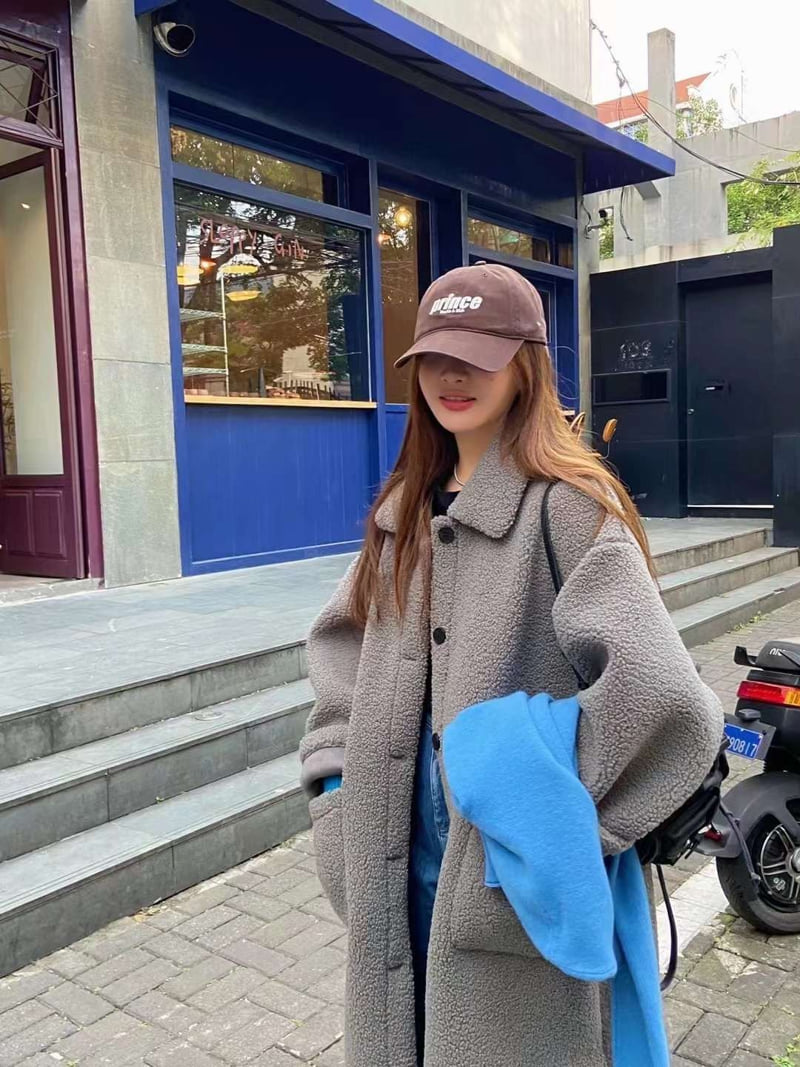 There By - Korean Women Fashion - #momslook - Collar Shearling Coat - 5
