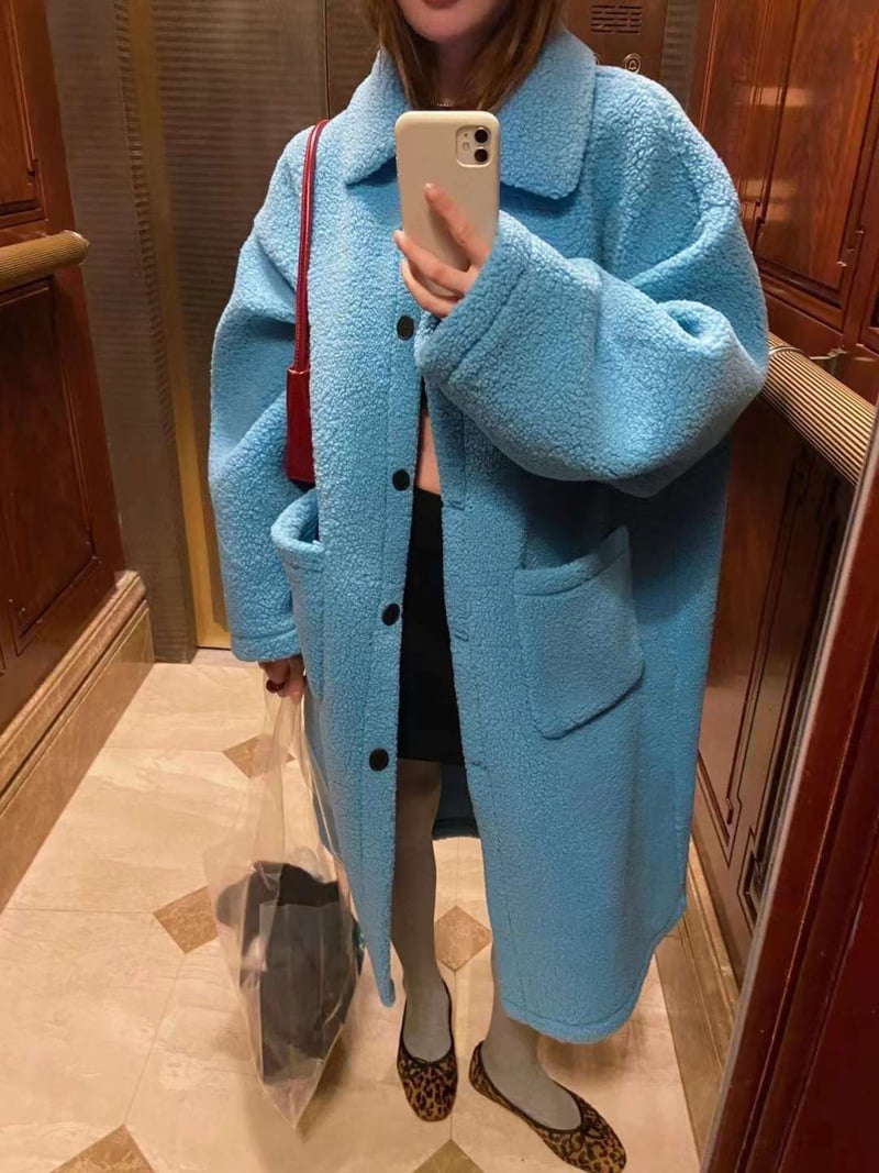 There By - Korean Women Fashion - #momslook - Collar Shearling Coat - 9
