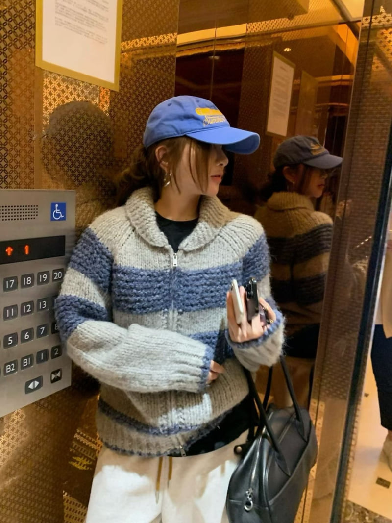 There By - Korean Women Fashion - #momslook - Jane Knit Zip-Up - 3