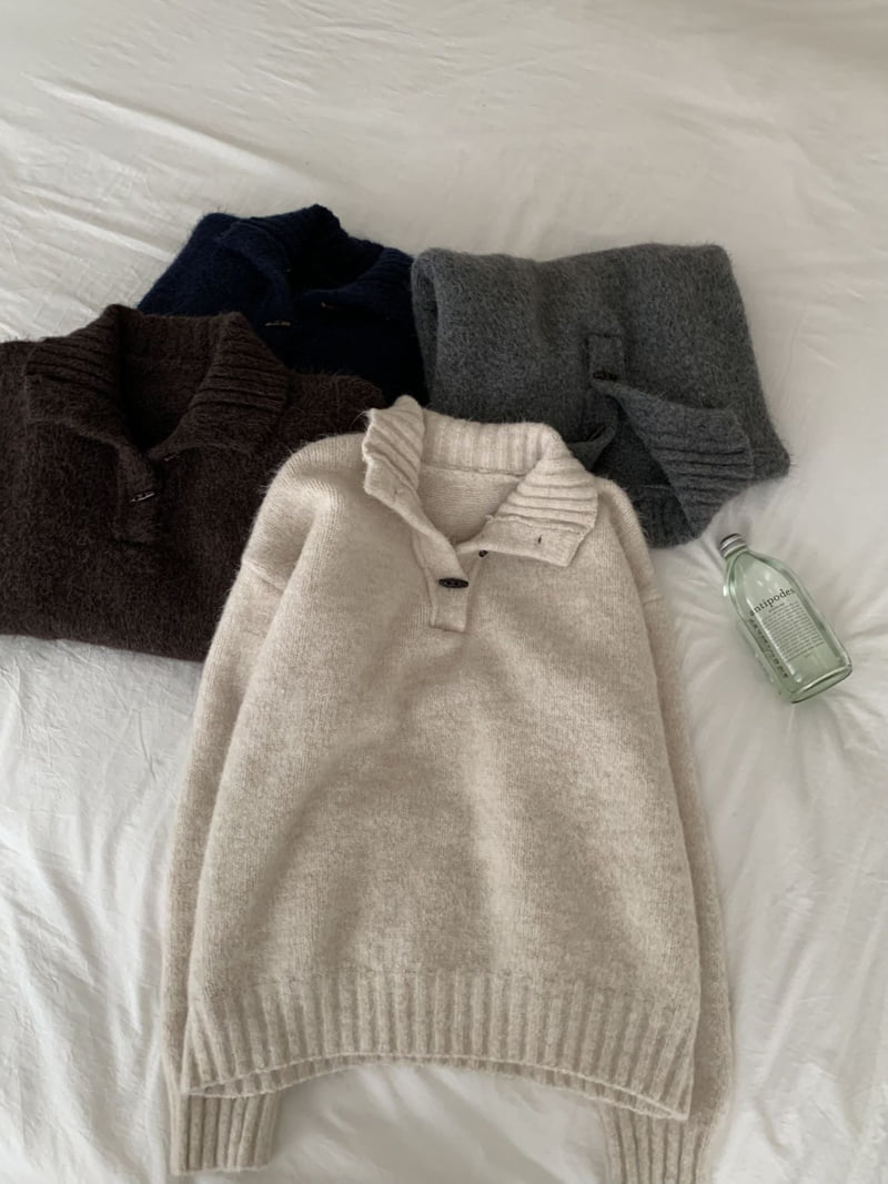 There By - Korean Women Fashion - #momslook - Dan Collar Knit - 12